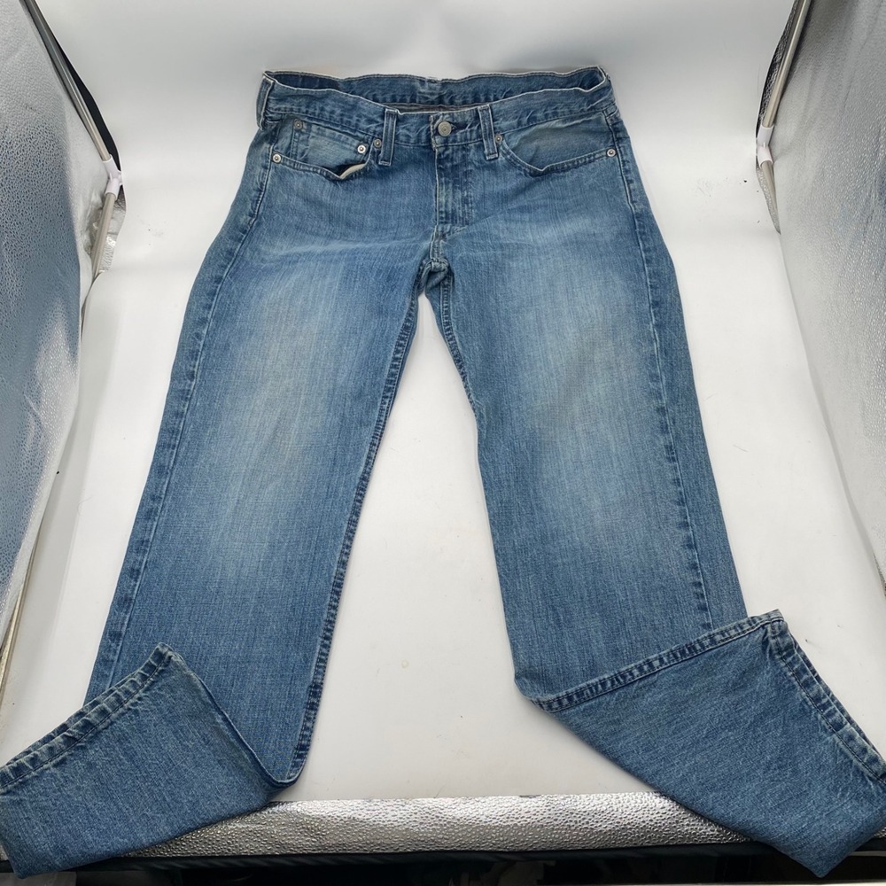 Levi's 514 Straight Fit Jeans Mens W32 L30 Blue Medium Wash Denim Classic Casual